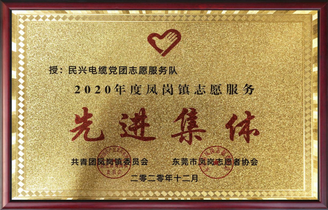 民興電纜黨團(tuán)志愿服務(wù)隊蟬聯(lián)“先進(jìn)集體”榮譽(yù)稱號